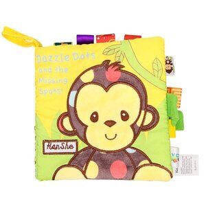 HanShe Baby Book Sensory Activity Dazzle Dots & the Missing Spots Monkey Jungle